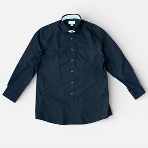 Charles Tyrwhitt Extra Slim Fit Shirt Men's 17.5/35 (34) XL Non Iron Black Flaws